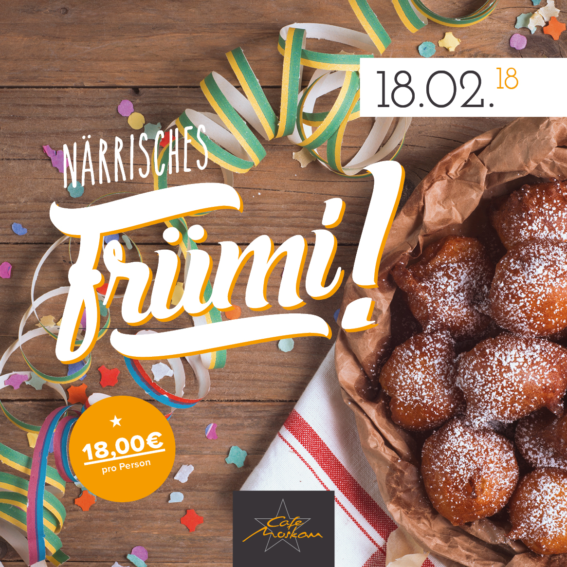 Närrisches FrüMi  Angebote Cafe Moskau